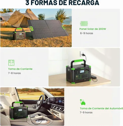 Vista 8 de Generador solar de 999 Wh de 1000 W (pico de 2000 W), estación de energía