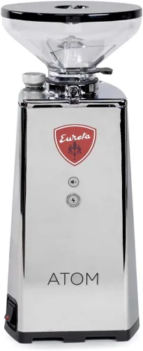 Vista 4 de Eureka Atom Speciality 65 - Molinillo de café expreso, tolva corta, rebabas planas de 2.559 in, tecnología silenciosa, dosificación programable