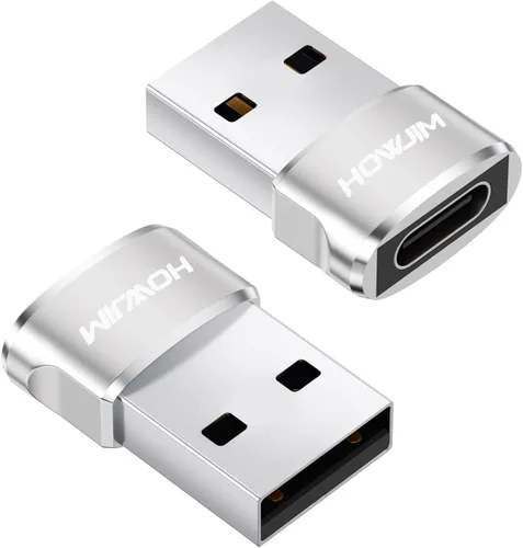 Vista 11 de Paquete de 2 adaptadores USB a USB C, USB 2.0 de carga rápida de transferencia de datos de 480 Mbps, adaptador OTG hembra tipo C a USB 2.0 macho