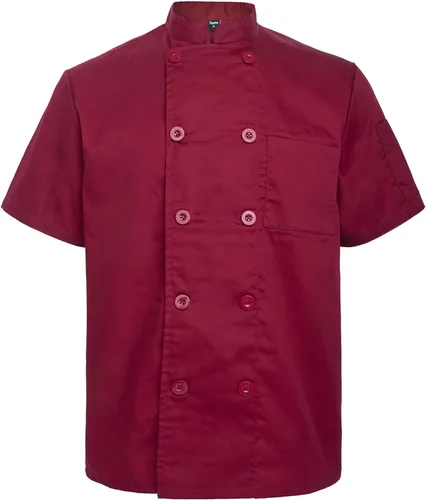 Vista 15 de TopTie - Bata de chef unisex de manga corta Negro