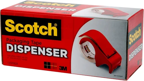 Vista 2 de Dispensador de mano de cinta de embalar, DP300-RD, Rojo