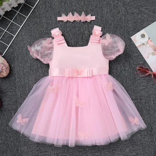 Vista 2 de Vestido tutú de tul para niñas pequeñas, vestido de princesa con lentejuelas y lentejuelas para fiesta de cumpleaños, verano, playa, vestido
