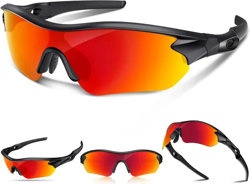 Vista 28 de Gafas de sol deportivas polarizadas para hombres y mujeres, jóvenes, béisbol, correr, pesca, tenis, golf, ciclismo, conducción, motor TAC UV400 TR90