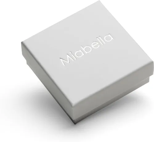 Vista 6 de Miabella - Tobillera de plata de ley 925 italiana de 0.118pulgadas, 0.157pulgadas, talla de diamante maciza, para mujer, 9 o 10 pulgadas, fabricada