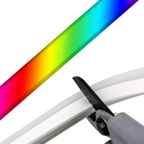 Vista 2 de Luz de cuerda de neón SMD LED RGB que cambia de color, 120 voltios, corte personalizado, 1.64 pies