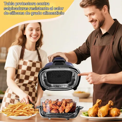 Vista 6 de 2 Piezas de Pantalla Antisalpicaduras para Freidora de Aire Ninja, Accesorios Combinados de Silicona para Ninja Crispi Fn101, Piezas de Reemplazo