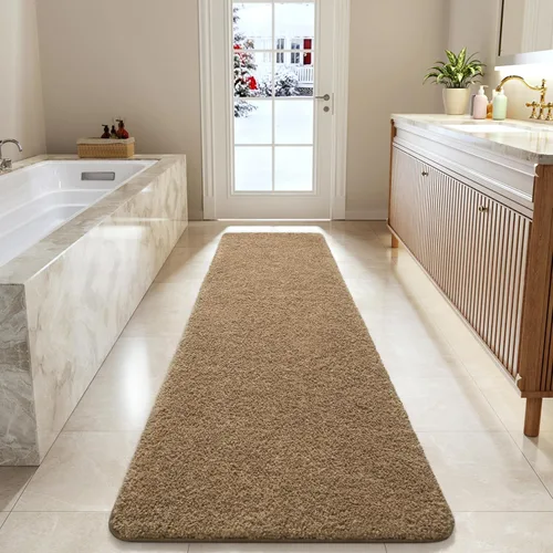 Vista 58 de LOCHAS Alfombra de baño de microfibra antideslizante de 36 x 24 pulgadas Gris