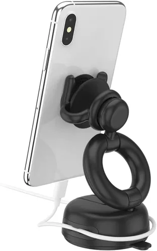 Vista 9 de PopSockets - Soporte multiusos para teléfono para salpicadero, parabrisas y escritorio - Negro