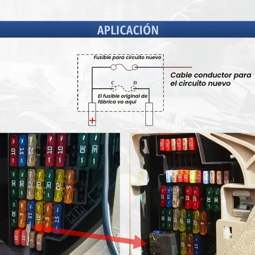 Vista 6 de ZIMISI 5PCS 12V Fusible Add-a-Circuit para automóvil (mediano)