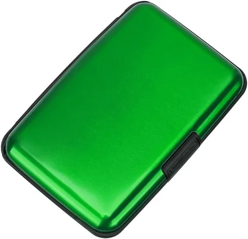 Vista 4 de Elfish.- Funda protectora de aluminio contra RFID, para tarjetas de crédito, carcasa rígida para tarjetas de presentación, cartera de metal