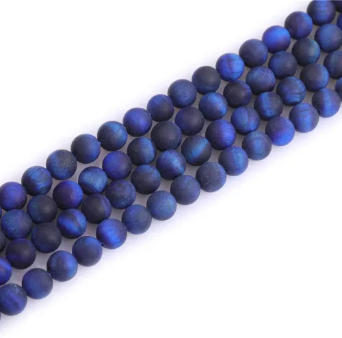 Vista 21 de Cuentas espaciadoras redondas de ágata negra esmerilada mate mate de 0.157 in para fabricación de joyas de 15 pulgadas