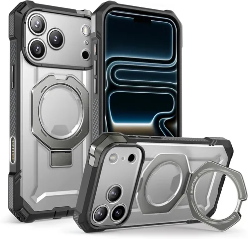 Vista 11 de SUPCASE Funda para iPhone 17 Pro Max con función atril (agarre de unicornio escarabajo), cubierta de control de cámara, compatible con MagSafe