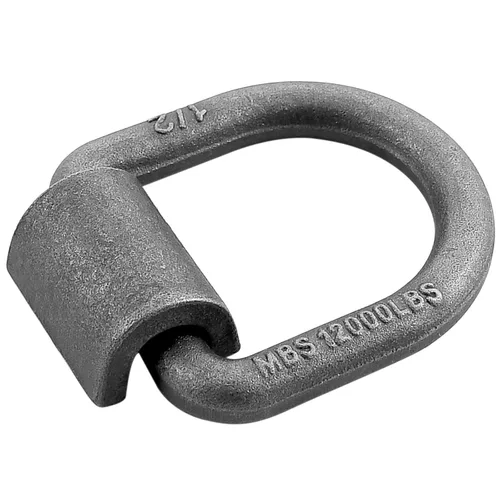 Vista 2 de Anillo en D soldado de 1/2 pulgada con soporte de 2 pulgadas, 4,000 libras WLL de acero forjado de alta resistencia, anclaje de anclaje en anillo