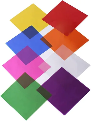 Vista 3 de Celofán, 120 piezas de papel de celofán de 8 x 8 pulgadas, embalaje de celofán de color, utilizado para decoración de manualidades