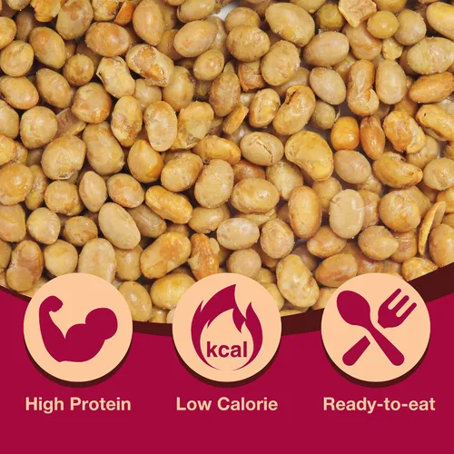 Vista 4 de Protidiet Nueces de soja tostadas y saladas, 7 bolsas de 9.1 onzas 15g Protein with 5g Fiber in Every Pouch; Crunchy Roasted Soybean Snack For