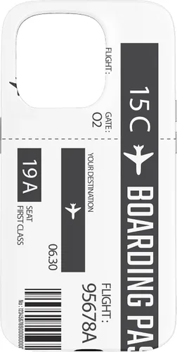 Vista 14 de Tarjeta de embarque de avión, boleto de avión, divertido estuche de regalo de viaje para iPhone 17