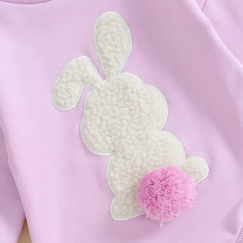Vista 5 de Xiaodriceee Traje de Pascua para bebé, niña, niño, sudadera de manga larga, mameluco de burbujas, ropa de otoño e invierno