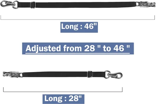 Vista 2 de Corbata de remolque para transporte de caballos, corbata cruzada con correas de nailon ajustables, cables con cierre de pánico y broche de toro