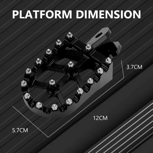 Vista 3 de AnXin Reposapiés de Motocicleta Universal CNC para CRF XR CR 50-125cc CT200U Mini Bike SSR Apollo RFZ TaoTao Lifan Kayo Coolster Pit Bike - Negro