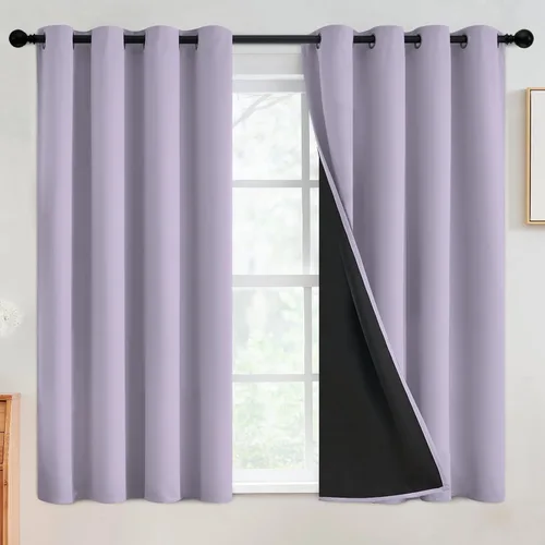 Vista 139 de SimpleHome - Cortinas opacas 100% para recámara, cortinas de ventana con ojales beige, con aislamiento térmico, cortinas de oscurecimiento