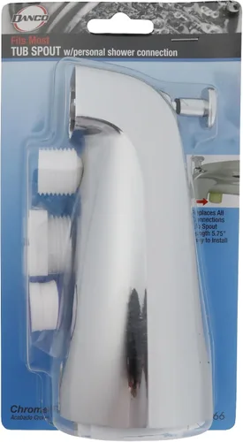 Vista 7 de DANCO Desviador en cromo 89266 Caño universal para bañera con accesorio de ducha de mano, paquete de 1