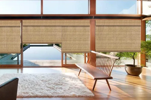 Vista 3 de LETAU - Cortinas de madera para ventanas con cenefa filtran la luz