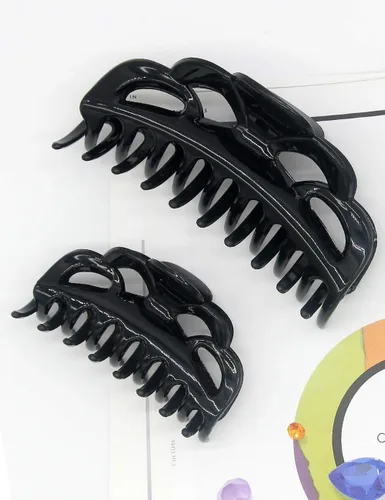 Vista 7 de Pinzas para cabello grandes de plástico, para mujeres con cabello grueso