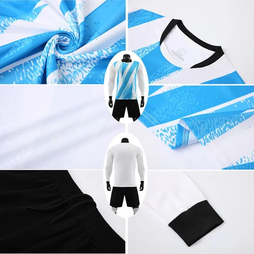 Vista 4 de Jersey de portero de fútbol personalizado para jóvenes y adultos, conjunto de uniforme de portero para hombres y mujeres