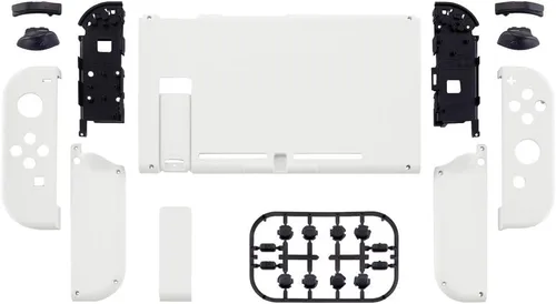 Vista 2 de eXtremeRate - Placa trasera para Nintendo Switch Console, NS Joycon con carcasa de mando de mano con botones de juego completo, carcasa de repuesto