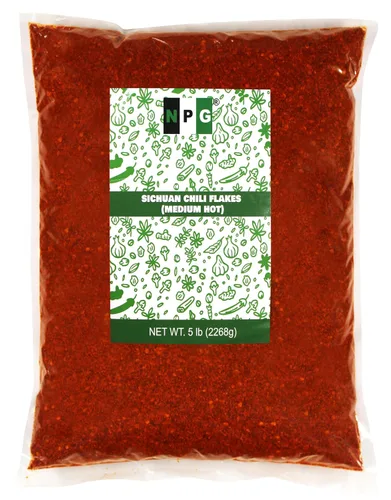 Vista 7 de NPG Copos de chile Sichuan de 16 onzas, copos de pimiento rojo triturado