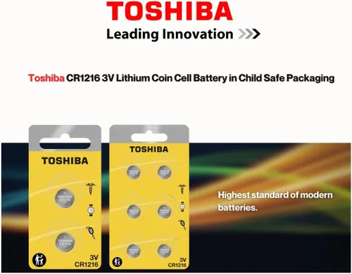 Vista 3 de Toshiba CR1216 - Paquete de ampolla resistente a los niños (2 baterías)