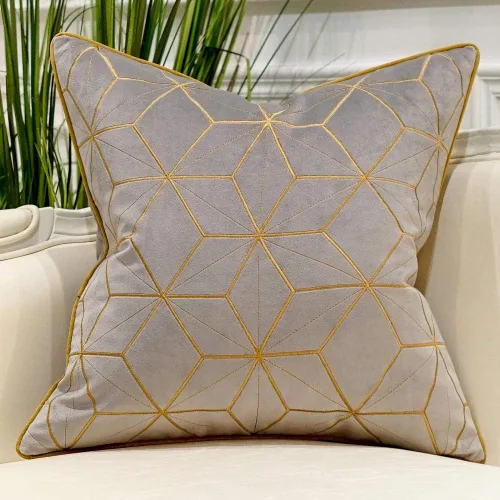 Vista 12 de Avigers - Fundas de cojín a rayas color azul marino y dorado, para sofá, sala, dormitorio y auto Blanco