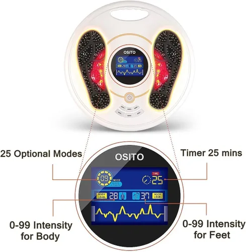 Vista 7 de Foot Circulation Plus (elegible para FSA o HSA) - Máquina de masaje de pies con unidad TENS, EMS (estimulador muscular eléctrico) Pies Salud