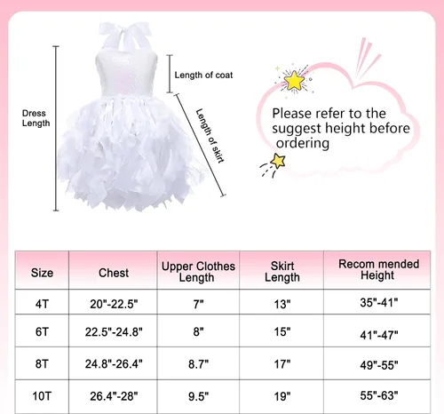 Vista 3 de Vestido tutú para niñas con capas de organza y sauces, traje de cumpleaños, vestido de fiesta de tul con lentejuelas para Pascua, cumpleaños