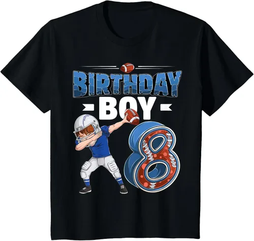 Vista 38 de Dabbing Boy - Camiseta de 8 años de fútbol americano americano, Negro, S