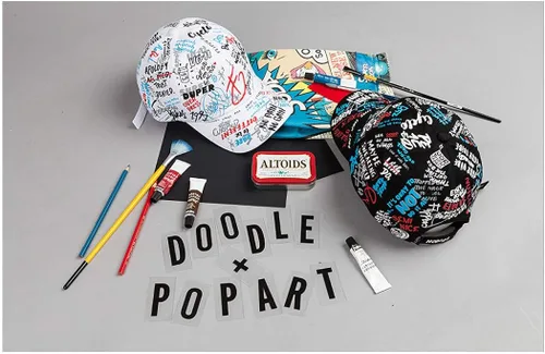 Vista 8 de Flipper Diseñador Graffiti Doodle Gorra de béisbol de algodón para hombres y mujeres, sombrero Kpop con borde curvo, ajustable