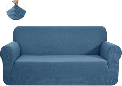 Vista 51 de CHUN YI - Funda elástica de 1 pieza para sillón grande, funda protectora suave de Jacquard con elastano, detalle de cuadros y parte inferior