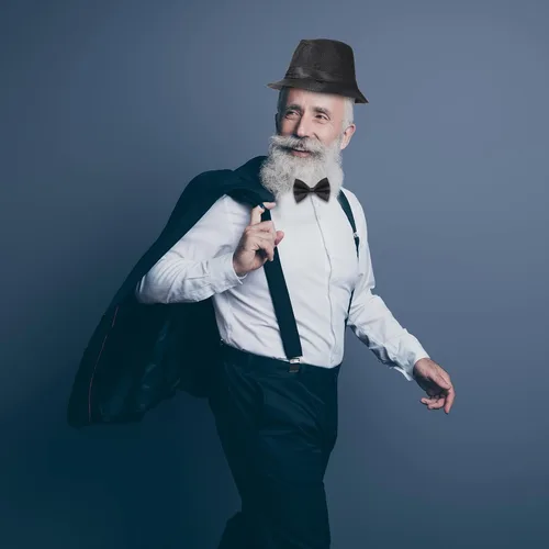 Vista 6 de Disfraz de los años 20 para hombre atuendo con accesorios chaleco de gángster de Gatsby sombrero de fieltro reloj de bolsillo vintage tirantes