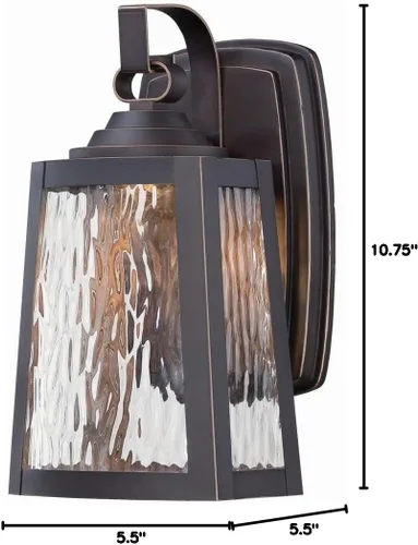 Vista 3 de Minka Lavery Lámpara de pared exterior 73101-143C-L Talera Exterior LED Farol de pared, bronce