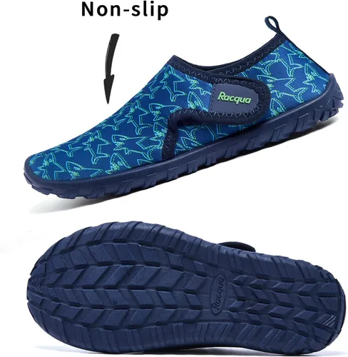 Vista 3 de Racqua Zapatos de agua para niños y niñas, de secado rápido, ligeros, deportivos, acuáticos (niños pequeñosniños grandes)