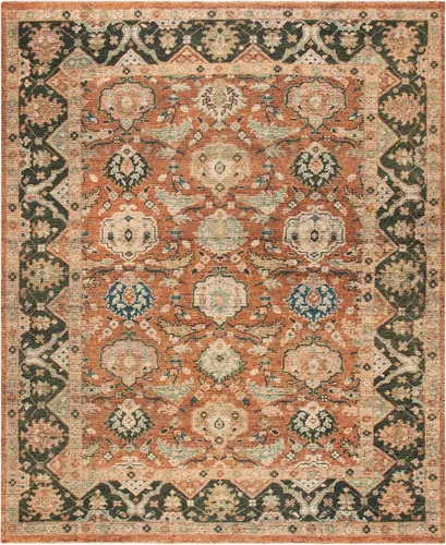 Vista 3 de SAFAVIEH Izmir Collection - Alfombra de área de 6 x 9 pies, rojo y negro, lana tradicional anudada a mano, ideal para zonas de alto tráfico en sala