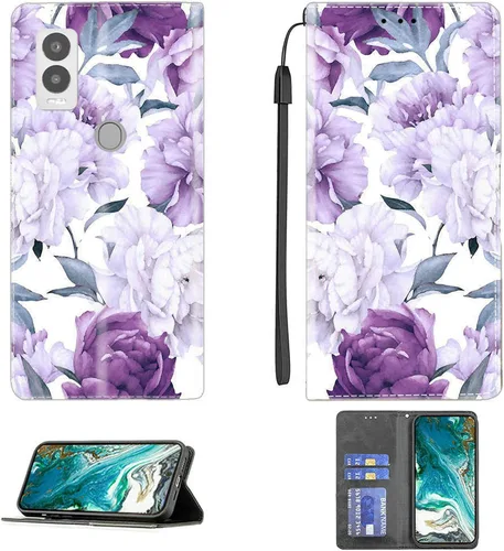 Vista 97 de Aroepurt Funda para UMIDIGI G1 Plus compatible con UMIDIGI G1 Plus Funda para teléfono Funda de piel sintética con función atril magnética CPT15