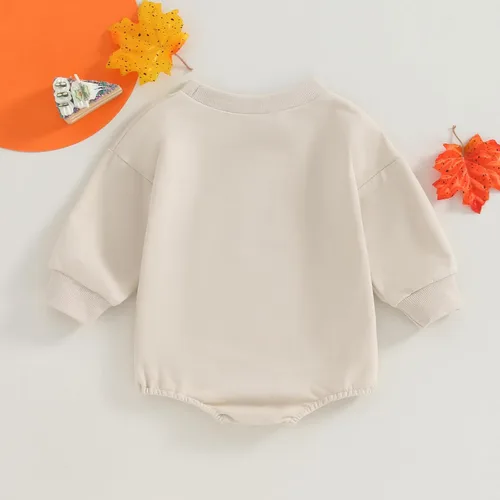 Vista 6 de FYBITBO Traje de Navidad para bebé niña y niño, sudadera de Papá Noel, enterizo, suéter para mi primera Navidad, otoño e invierno