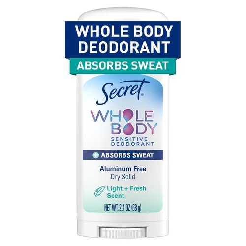 Vista 15 de Secret Desodorante para Todo el Cuerpo en Barra de Secado Rápido + Absorbe el Sudor para Mujeres, Ingredientes Naturalmente Derivados, Aroma