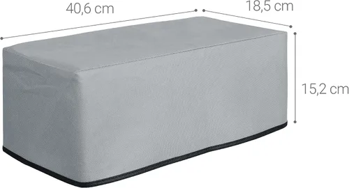 Vista 3 de kwmobile Cubierta antipolvo compatible con HP DeskJet 3720 / DeskJet 3760 - Funda de impresora - Funda protectora de tela - Gris claro