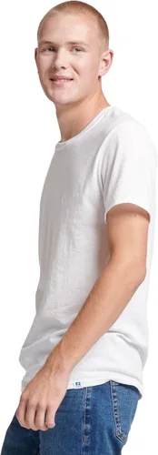 Vista 3 de Russell Athletic Camisetas Dri-Power de manga corta para hombre, absorben la humedad, protección contra olores, UPF 30+, tallas S-4x