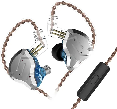 Vista 9 de KZ ZS10 Pro Monitor dentro del oído, Auriculares IEM con conductor híbrido 4BA+1DD, Auriculares HiFi para juegos con placa frontal de acero