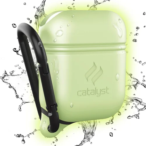 Vista 8 de Catalyst - Funda impermeable para AirPods (1ª generación, 2ª generación) edición premium, silicona protectora, carga inalámbrica, mosquetón, a