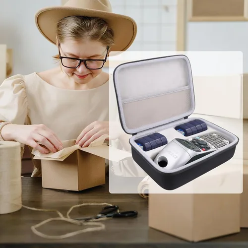 Vista 8 de khanka Estuche rígido de transporte para DYMO LetraTag LT-100H / 100H Plus - Bolsa protectora de almacenamiento de viaje para DYMO LT100H, cinta