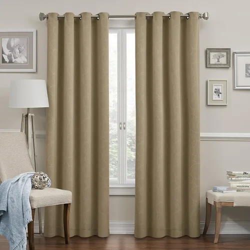 Vista 14 de Eclipse - Cortinas aislantes para oscurecimiento de ventanas con ojales para dormitorio o sala de estar redonda Azul marino